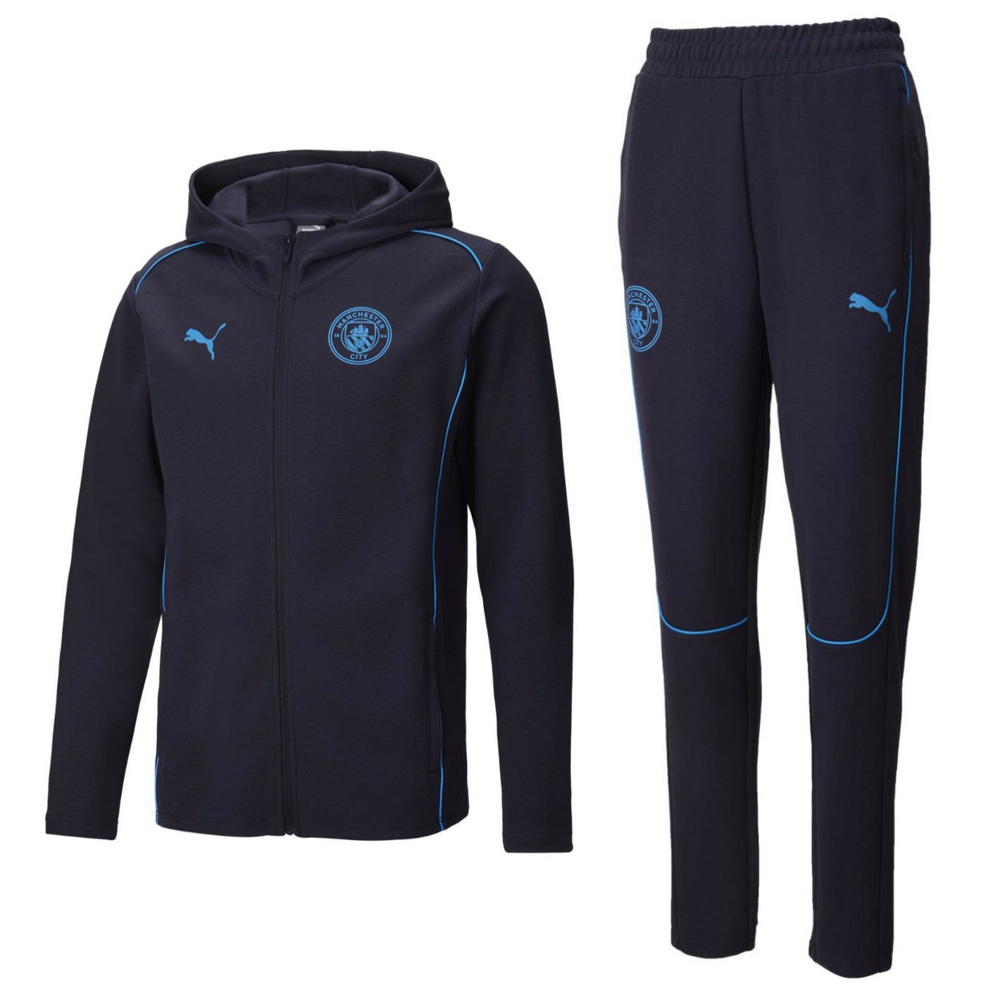 Manchester City navy Casual hooded presentation tracksuit 2024/25 - Puma