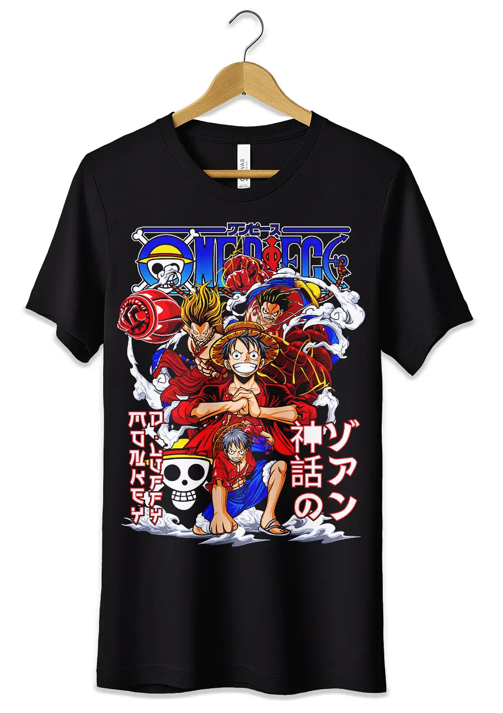 T-Shirt Maglietta Monkey D Luffy Rubber Gear 4